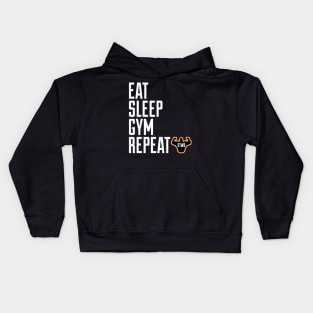 Eat, Sleep, Gym, Repeat Kids Hoodie